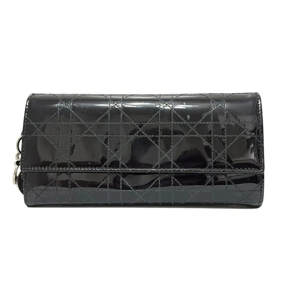 DIOR/ChristianDior Cannage Stitch - Patent Leather Other Style Wallet 551-082725 - Picture 1 of 6